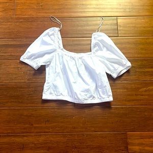 H&M white crop top